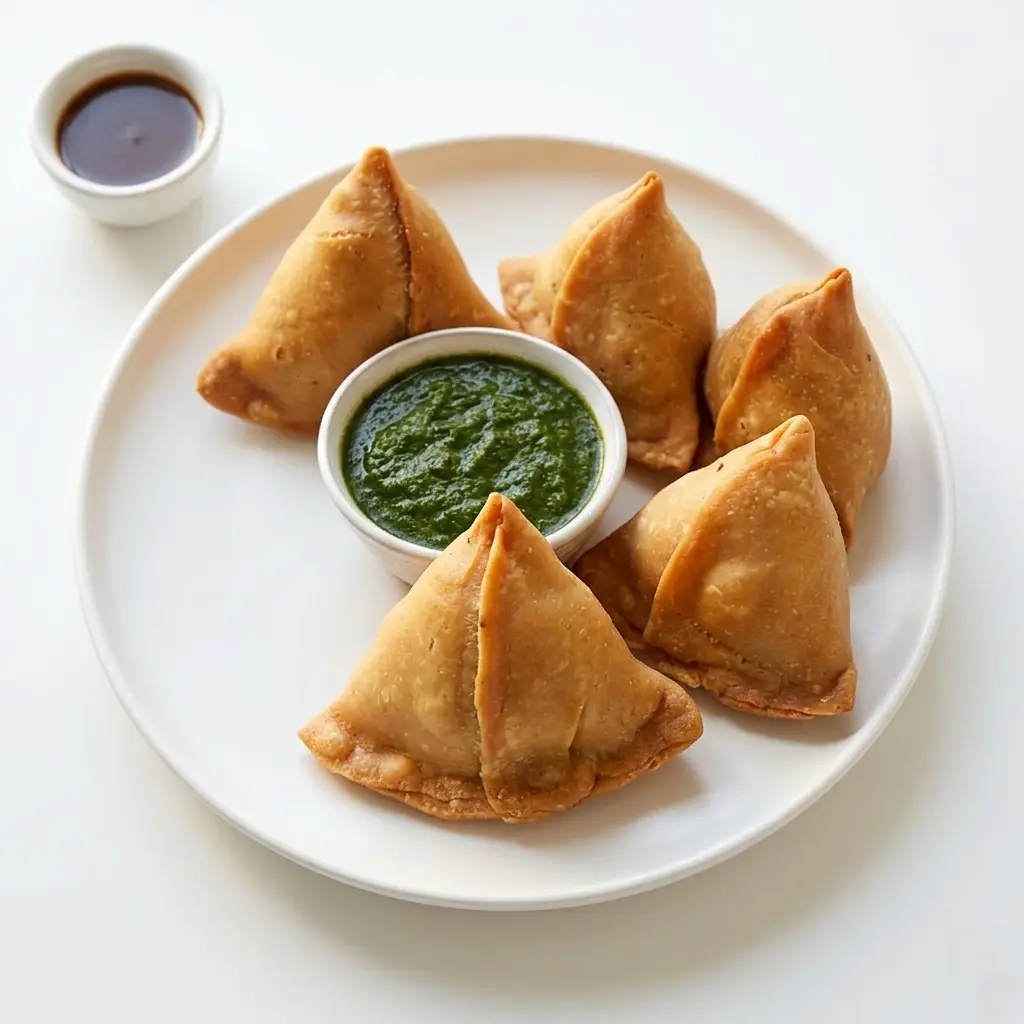 Samosas and Indian appetizers at Spices East Indian Nepalese Restaurant Okotoks