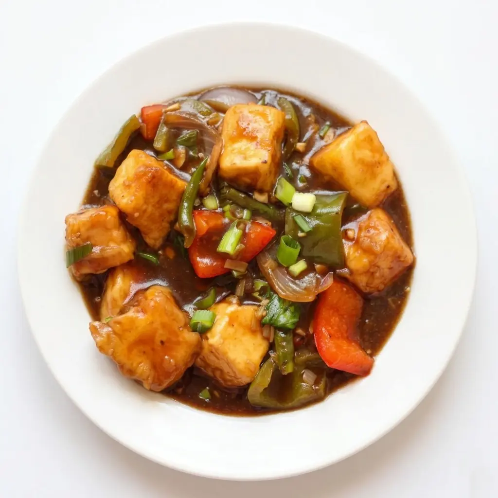 Spices chilli paneer appetizer — paneer cheese with green peppers and onions in spicy chilli sauce, Calgary Okotoks